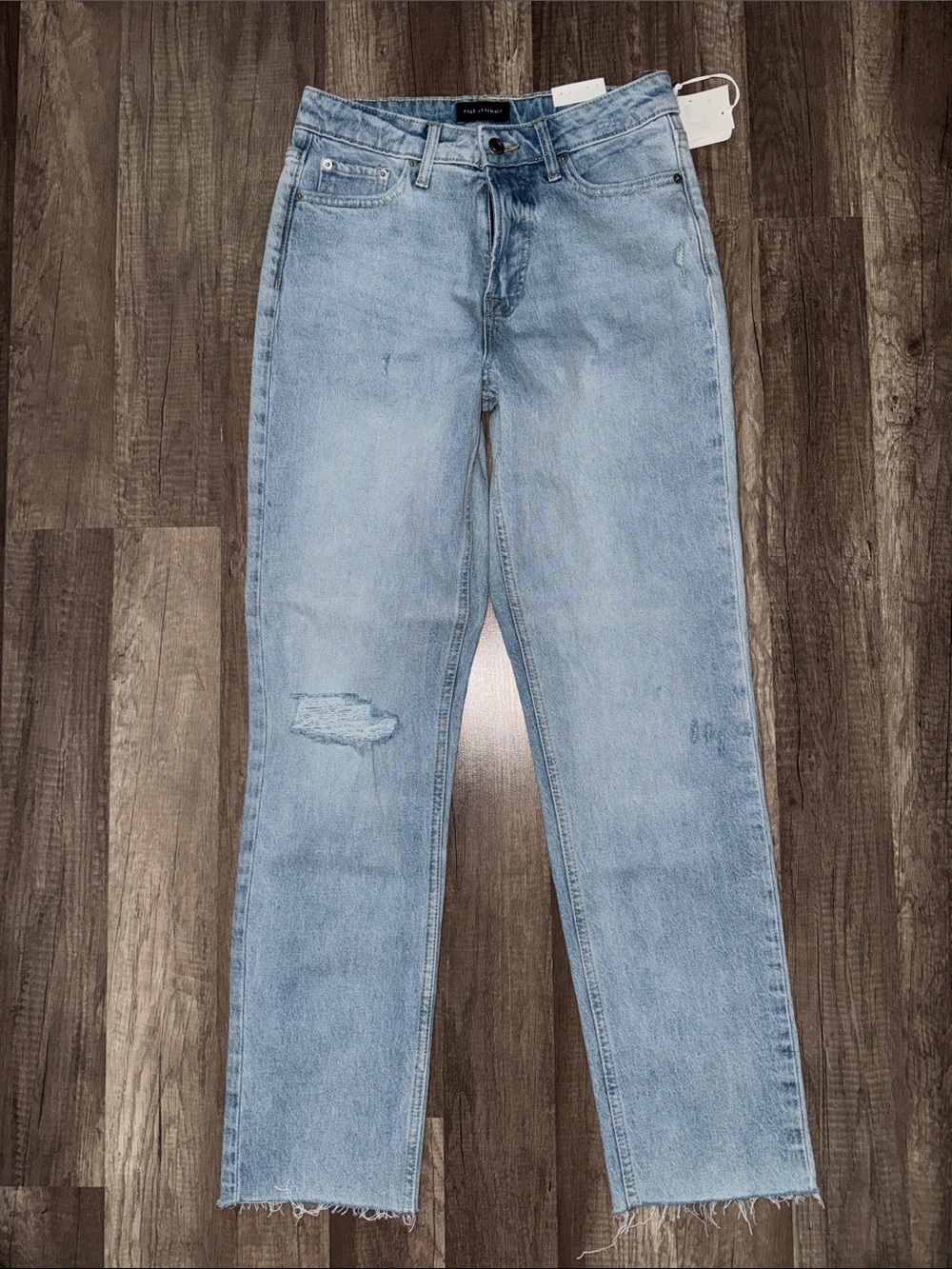 Free assembly: the super high rise straight jeans.